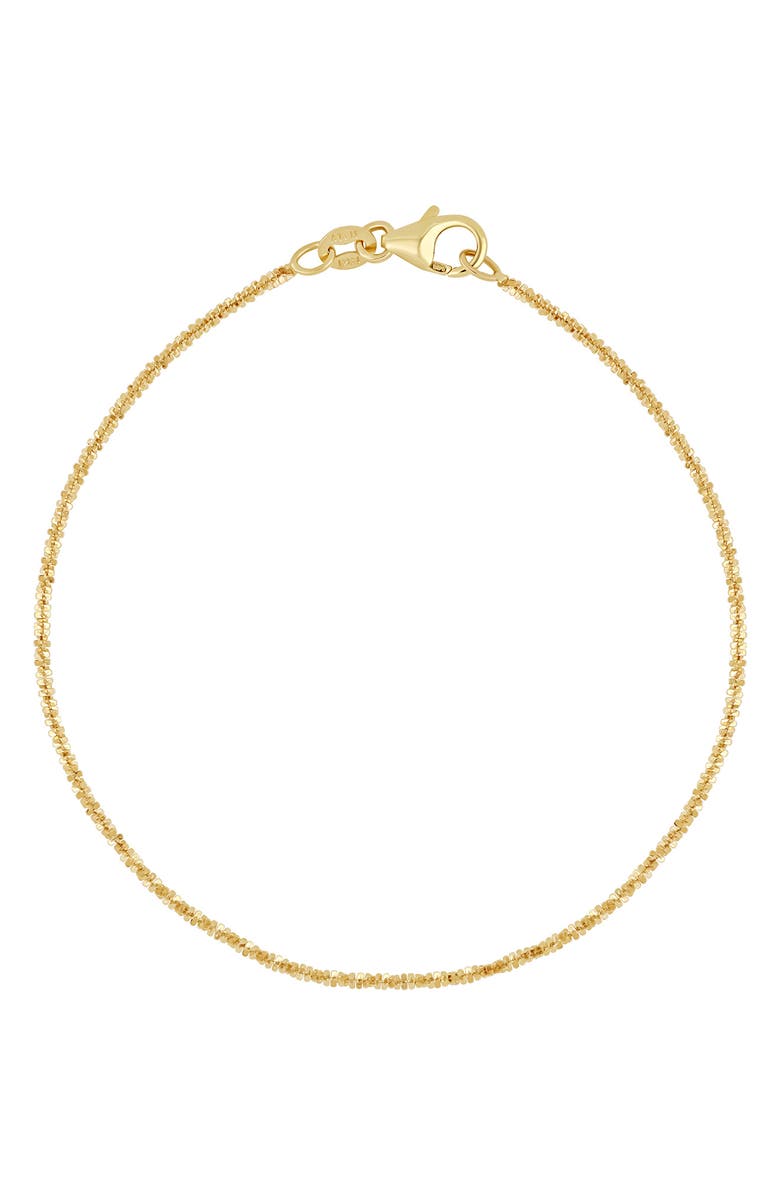 Bony Levy 14K Gold Dainty Beaded Chain Bracelet, Main, color, 14K Yellow Gold