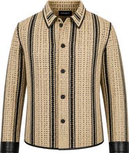 Maceoo Woven Leather Jacket