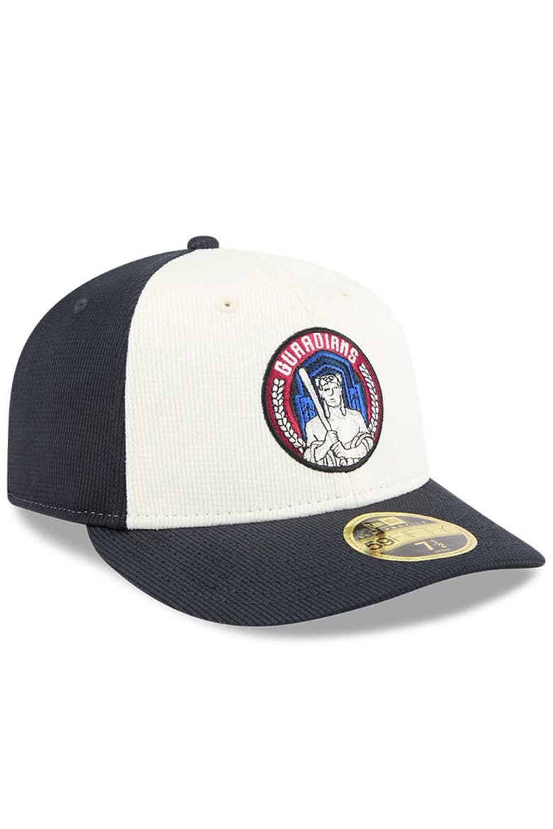 Men's New Era Navy/White Cleveland Guardians City Connect Batting Practice Low Profile 59FIFTY Fitted Hat, Alternate, color, Navy