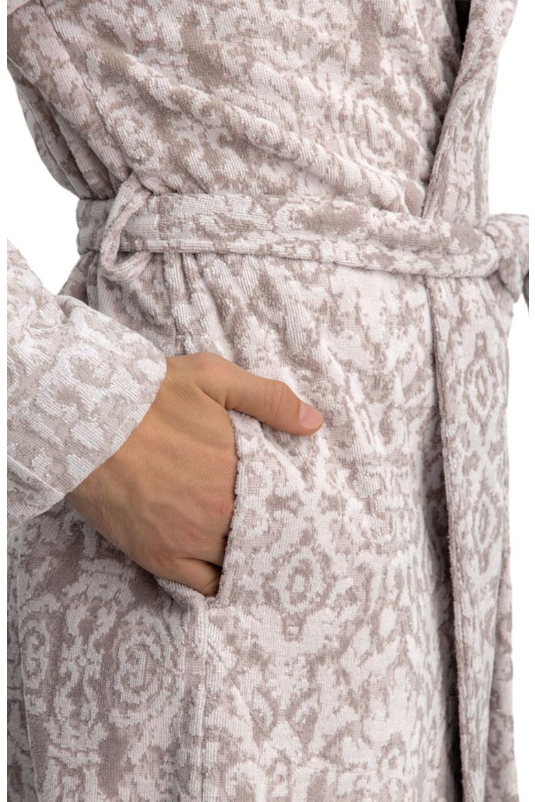 Izar Men's Bathrobe, Alternate, color, Beige
