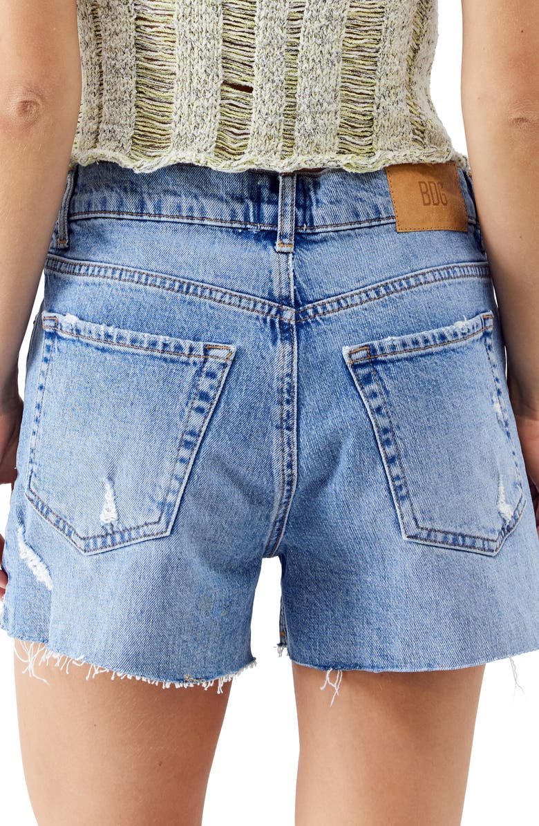 BDG Urban Outfitters Low Rise Raw Hem A-Line Denim Shorts, Alternate, color,