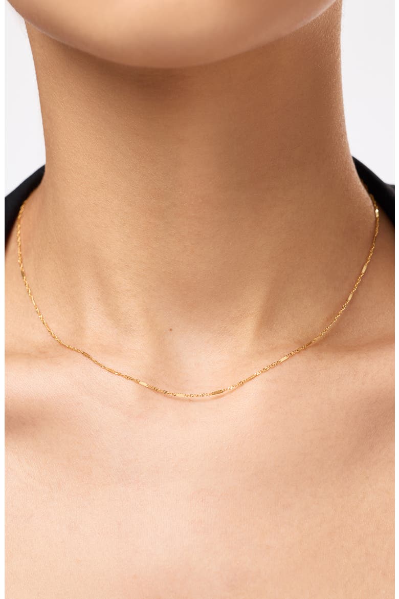 Solid Yellow Gold - Singapore Chain Necklace, Alternate, color, Gold
