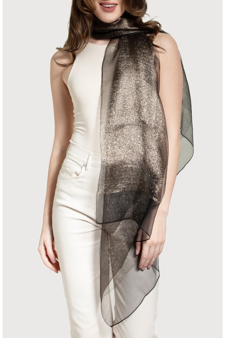 Silk Scarf, Main, color, BLACK COMBO