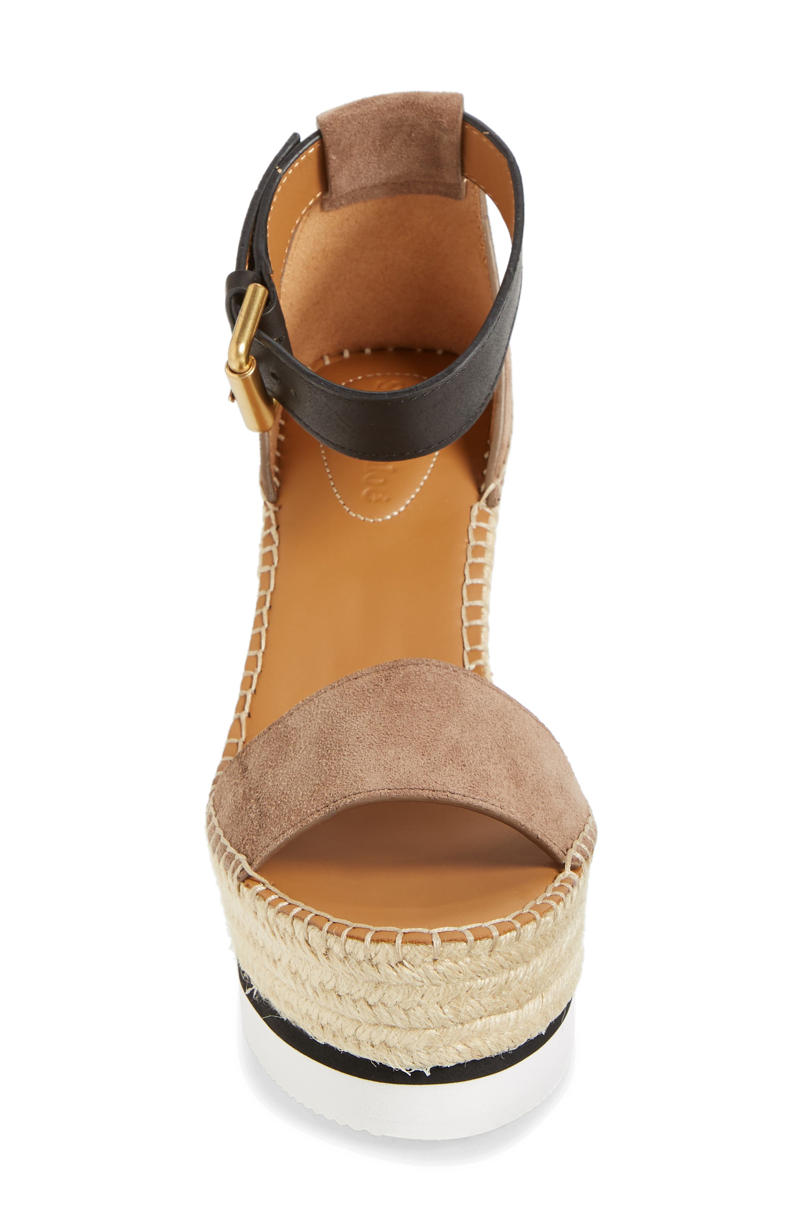 'Glyn' Espadrille Wedge Sandal, Alternate, color, TAUPE