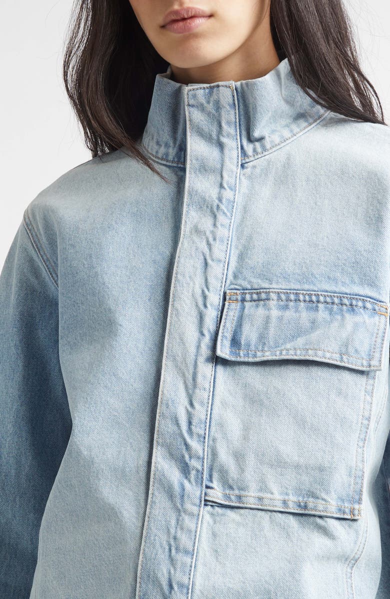 Nili Lotan Marilou Denim Jacket, Alternate, color, Alice Wash