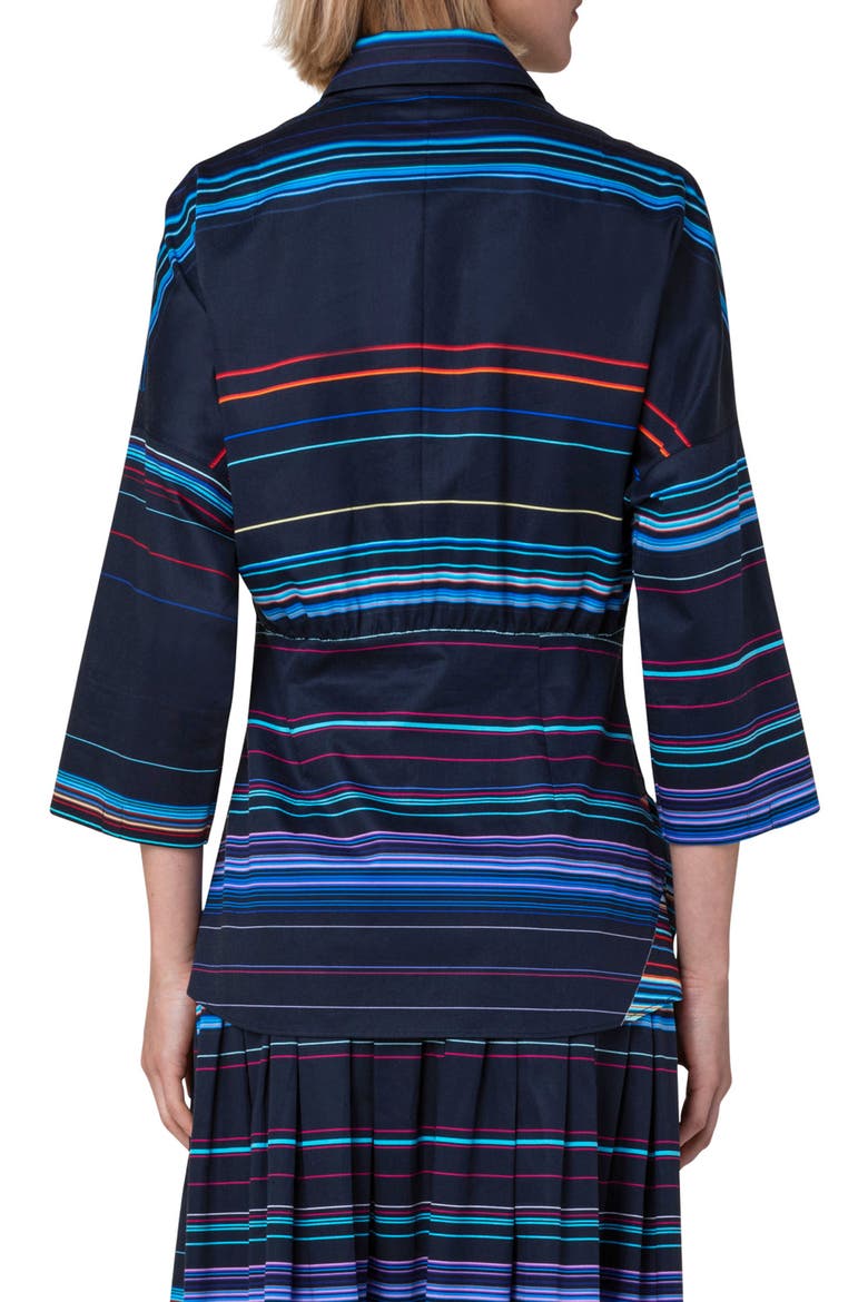 Matrix Flower Print Sateen Shirt, Alternate, color, NAVY-MULTI
