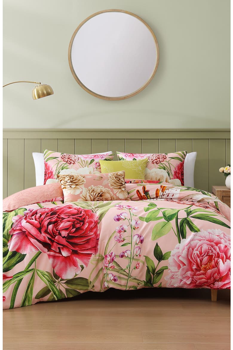 Spring Forever Reversible Cotton Sateen Comforter Set, Alternate, color, PINK