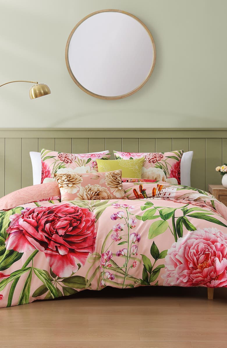 Bebejan Spring Forever Reversible Cotton Sateen Comforter Set, Alternate, color, Pink