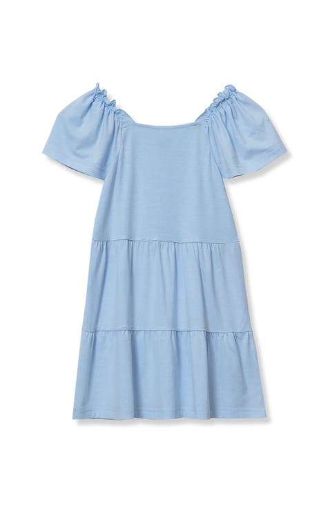 Girls Short Sleeve Tiered Tunic Top