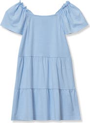 Lands' End Girls Short Sleeve Tiered Tunic Top