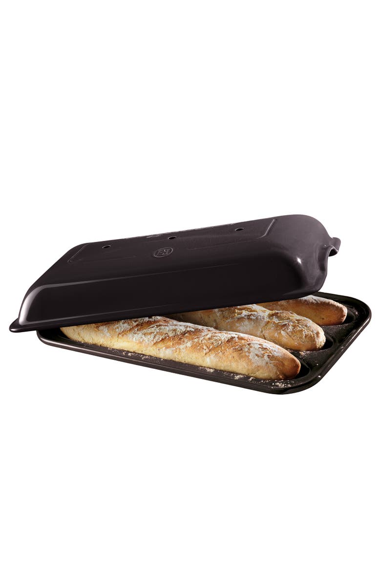 Emile Henry Flame Baguette Baker, Main, color, Charcoal