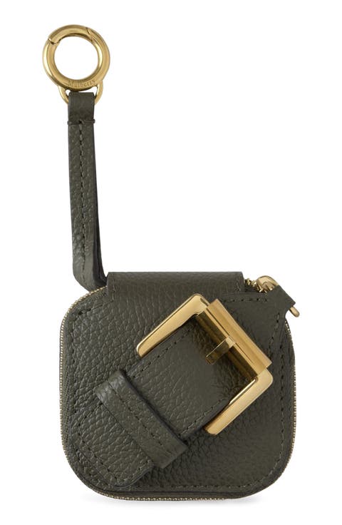 Small Roxanne Classic Grain Leather Zip Tech Case