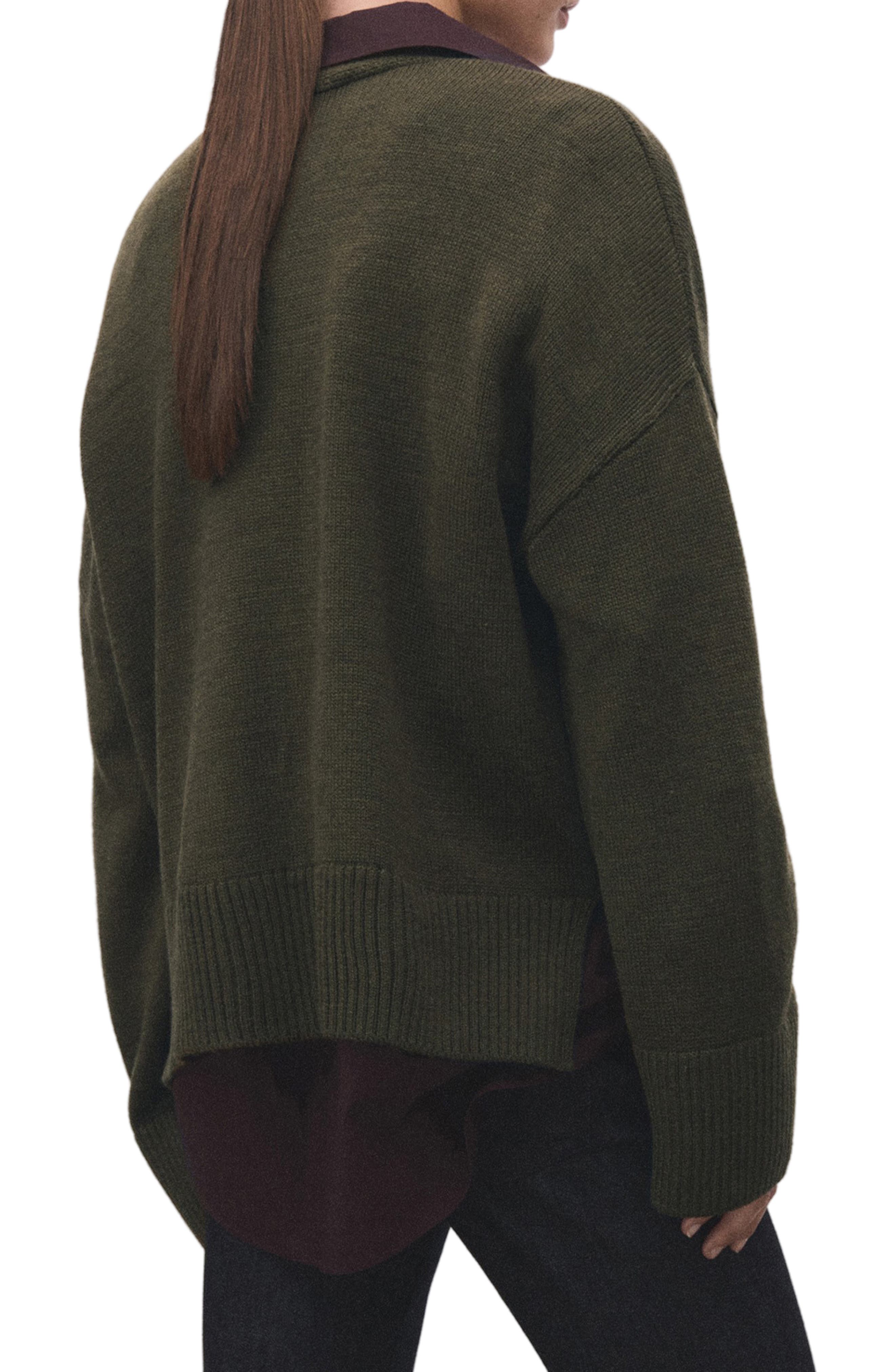 Oversize V-Neck Cardigan - image 2