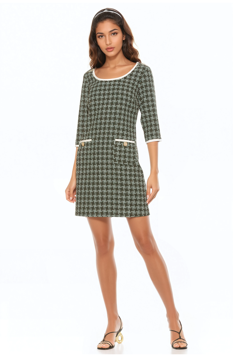 Alexia Admor Orla Dress, Alternate, color, Green Plaid