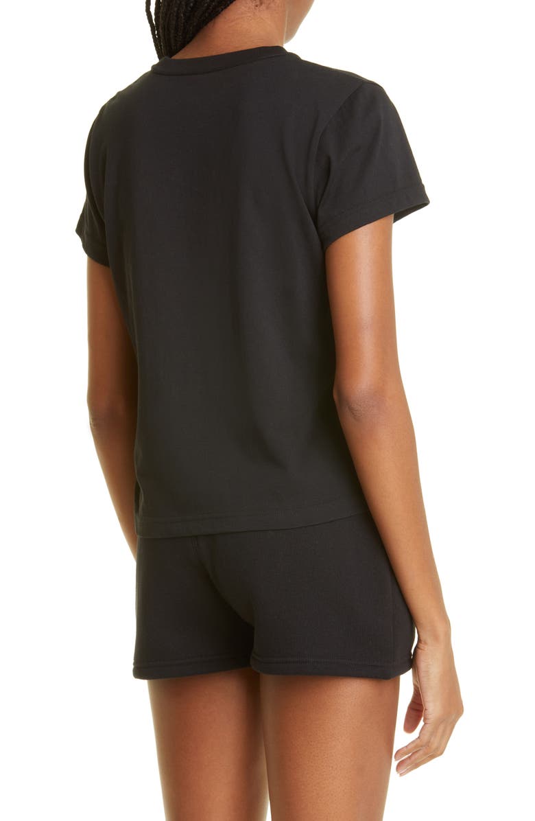 alexanderwang.t Women's Shrunken Cotton Logo Tee, Alternate, color, 