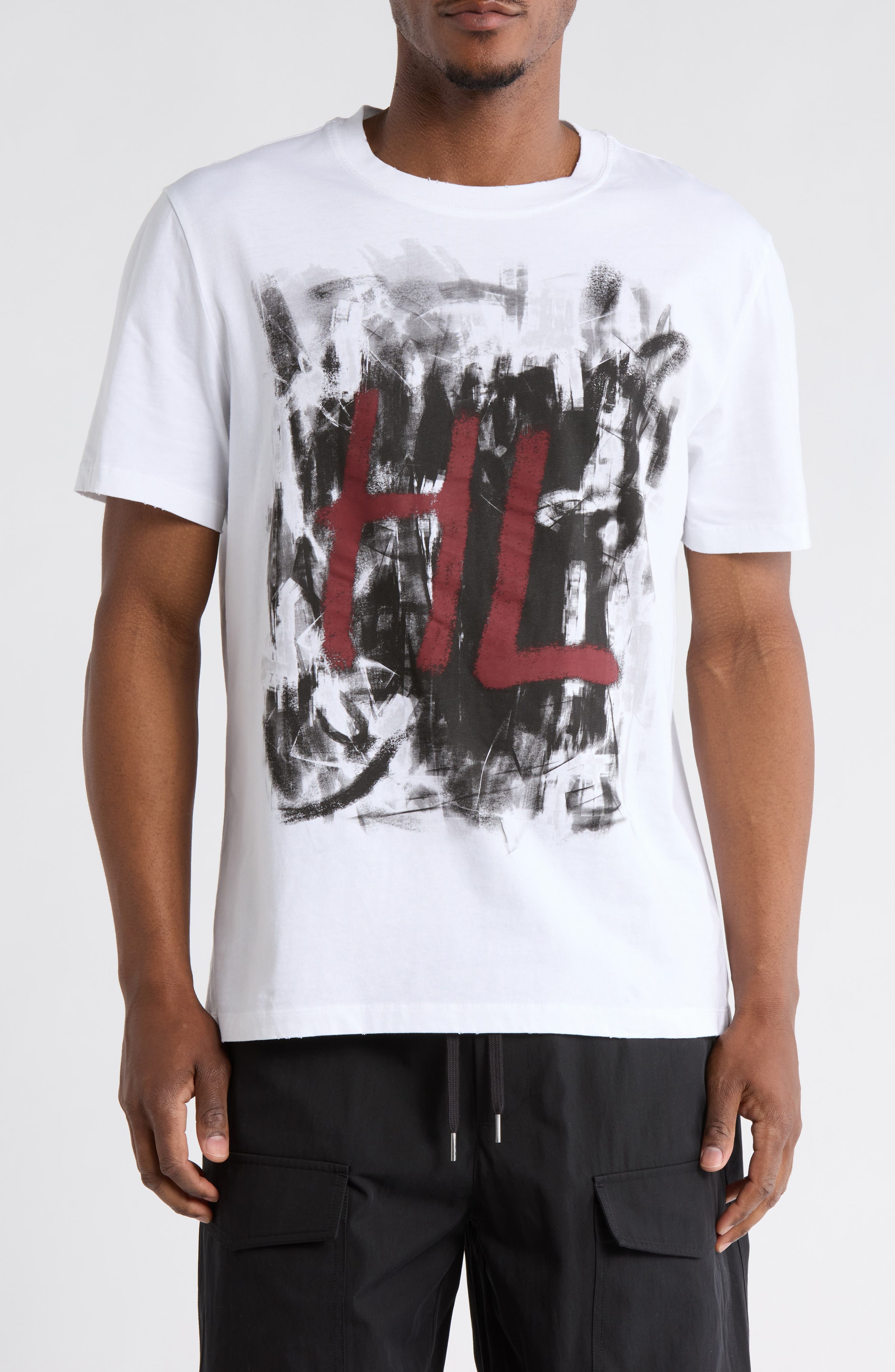 Helmut Lang Scribble Logo Graphic T-Shirt