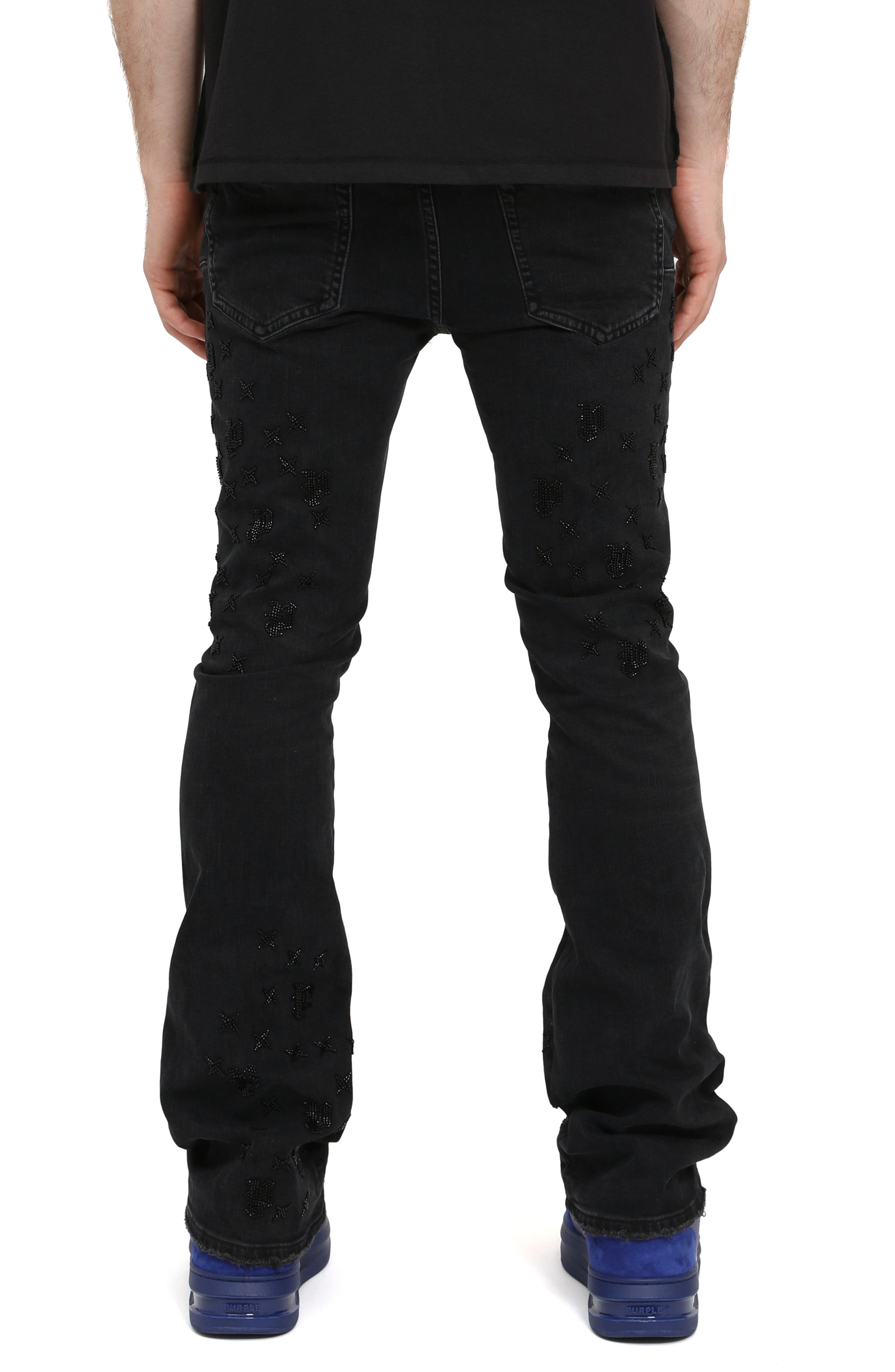 Monogram Beaded Slim Flare Jeans - image 2