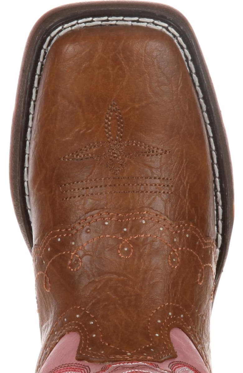 DURANGO Lil' Little Kids' Western Boot, Alternate, color, Tan And Pink