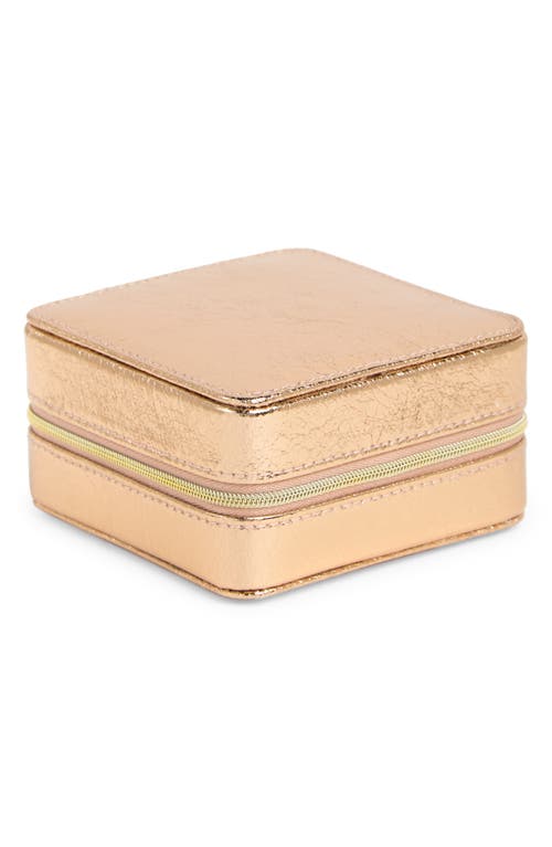 Nordstrom Square Zip Jewelry Box in Rose Gold at Nordstrom