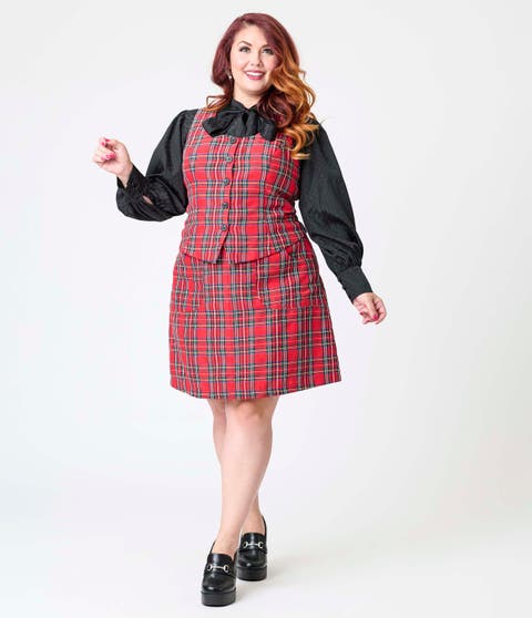 Plus Size A-Line Mini Skirt