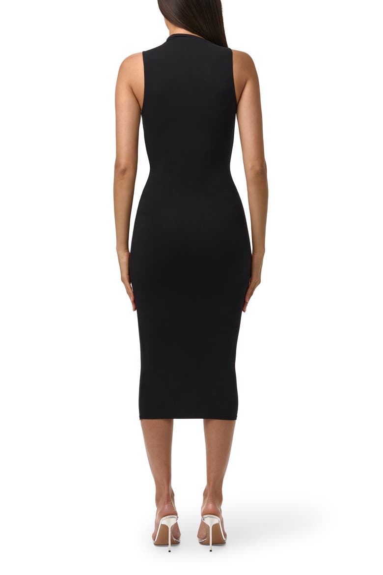 Sleeveless Midi Dress, Alternate, color, BLACK