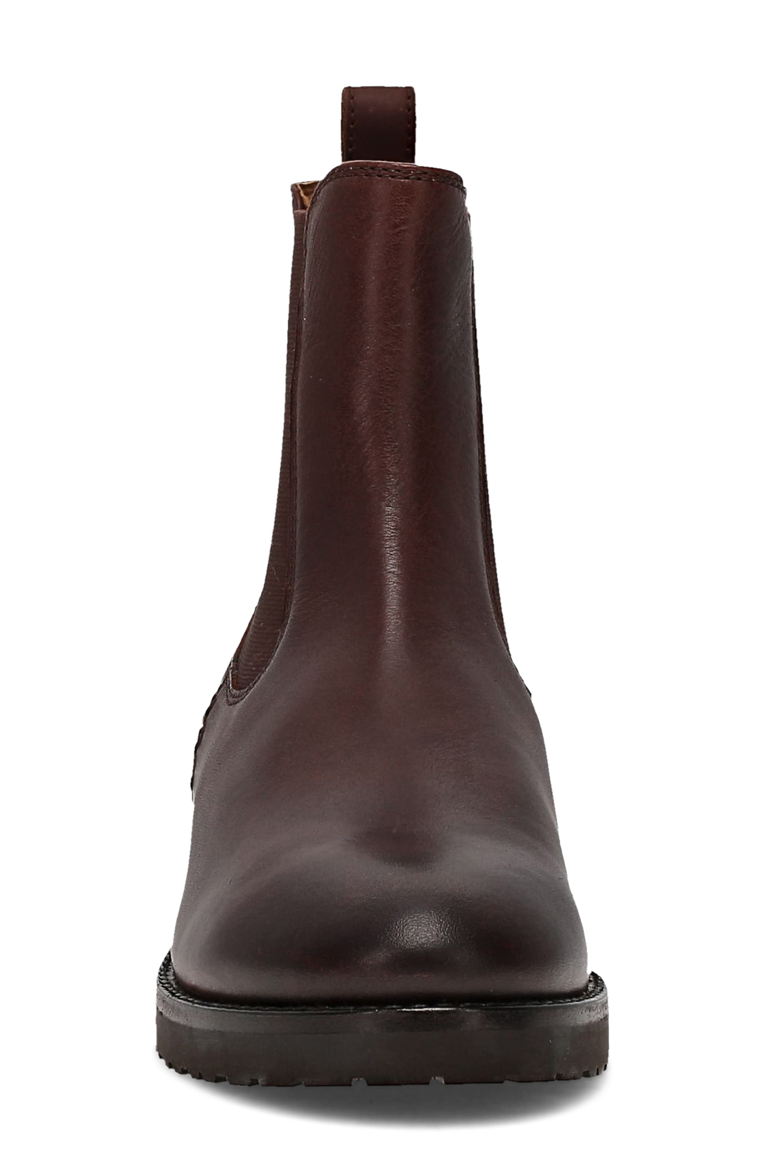 Melissa Lug Chelsea Leather Boot, Alternate, color, BROWN