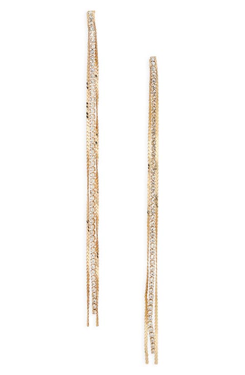 Delicate Chain Linear Drop Earrings