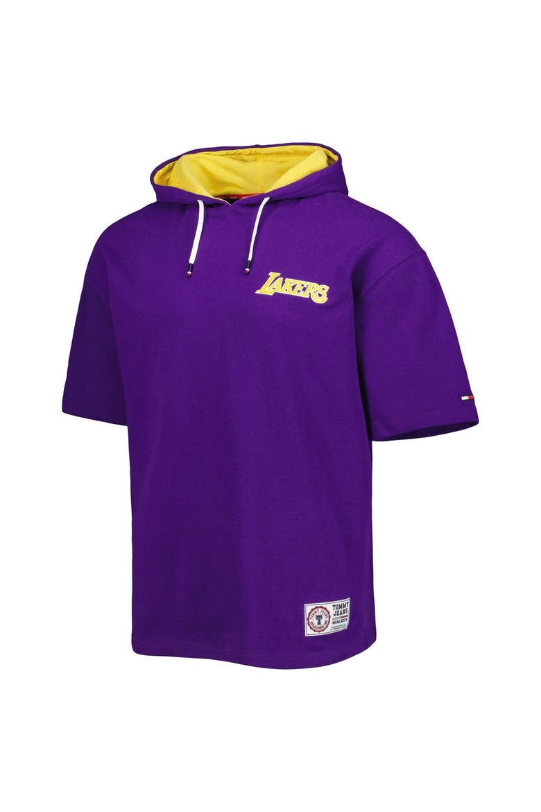 Men's Tommy Jeans Purple/White Los Angeles Lakers Matthew 2 In 1 T-Shirt & Hoodie Combo Set, Alternate, color, Purple