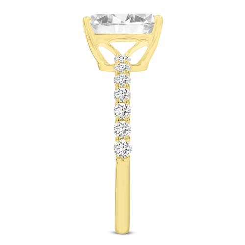 Luvmyjewelry Calista 14k Yellow Gold Emerald Lab Grown Diamond Engagement Ring In 14k Yellow Gold