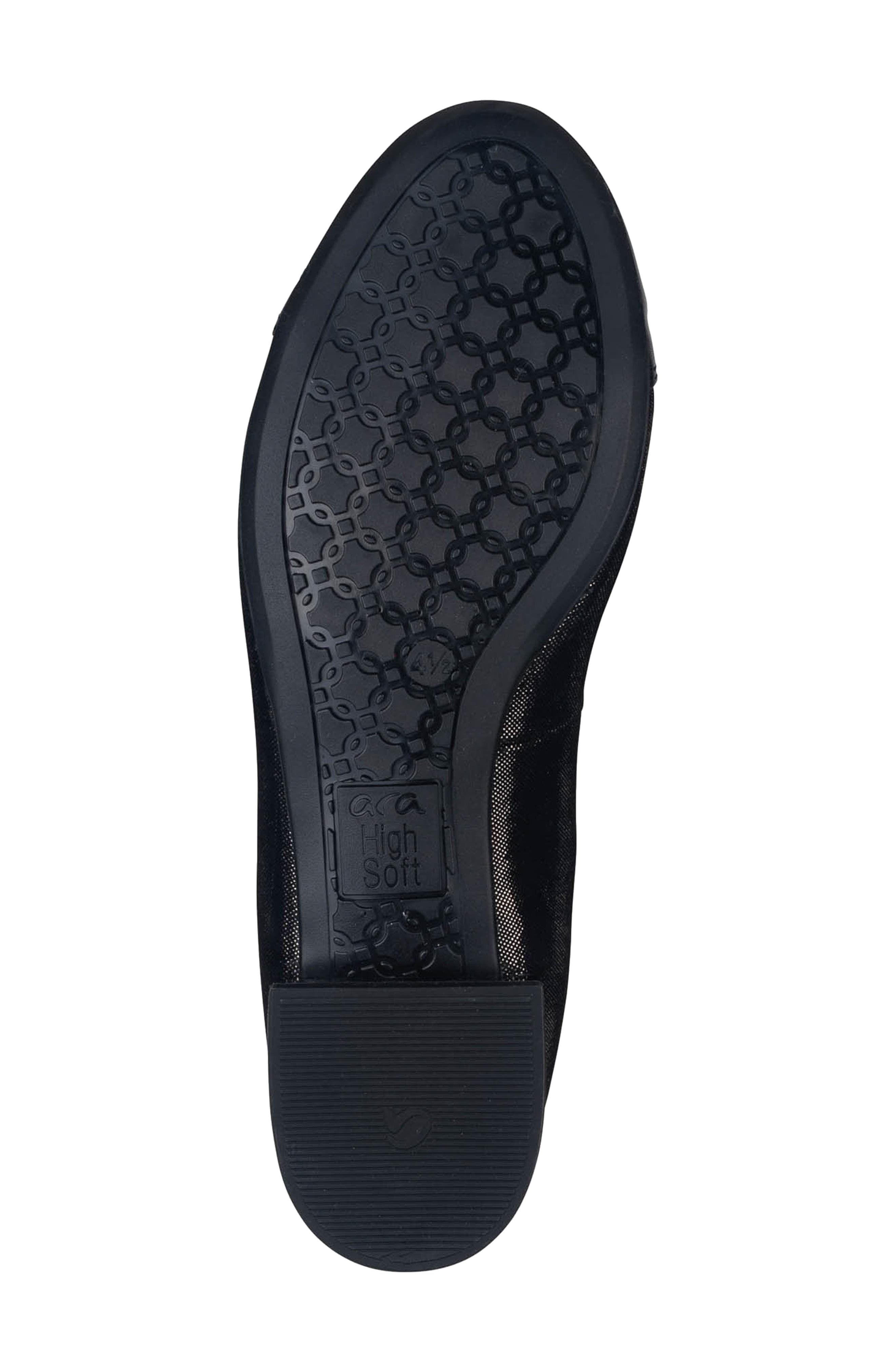 ara Sonoma Cap Toe Flat, Alternate, color, Black