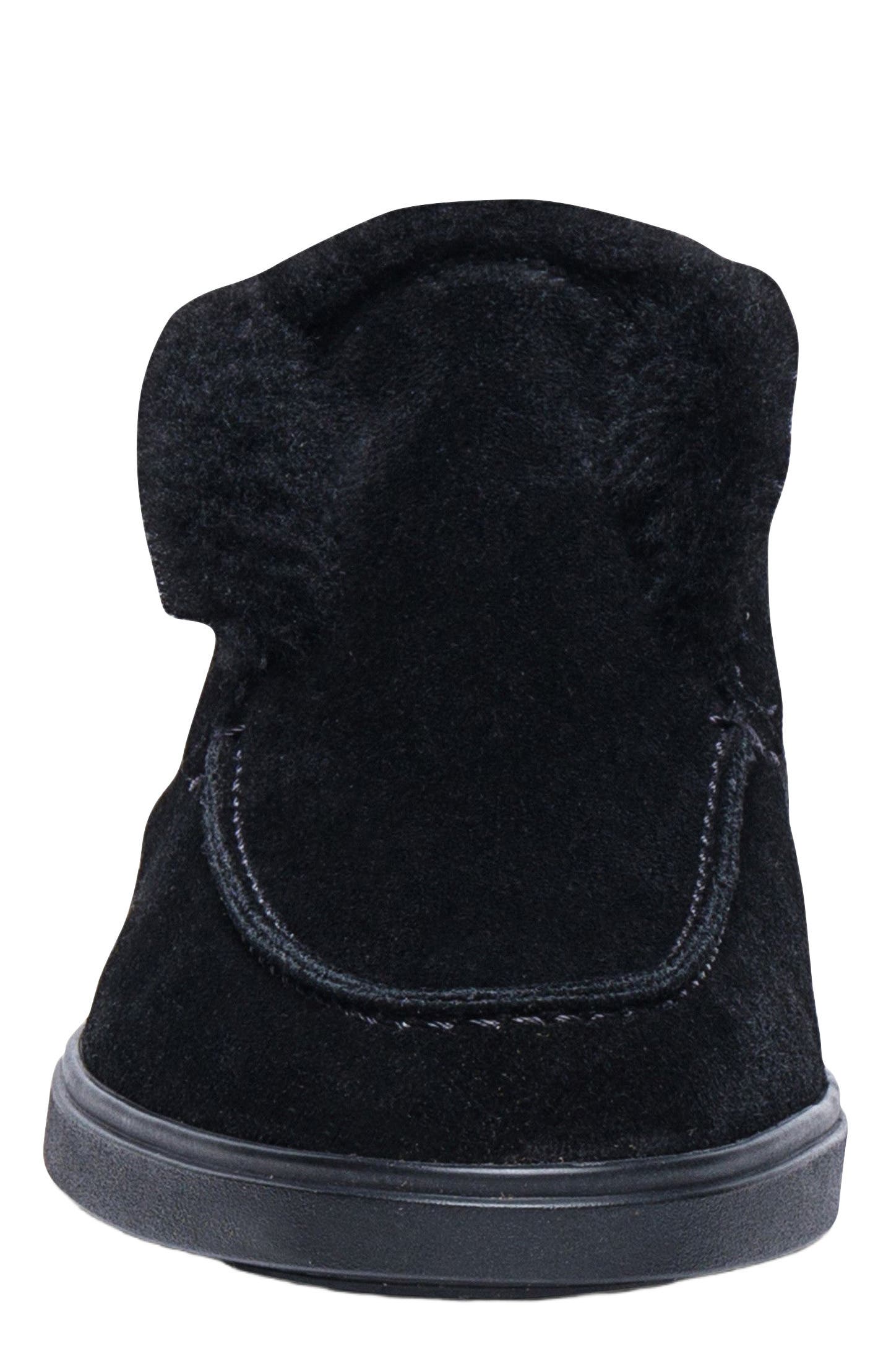 Santoni Women's suede desert boot, Alternate, color, Black