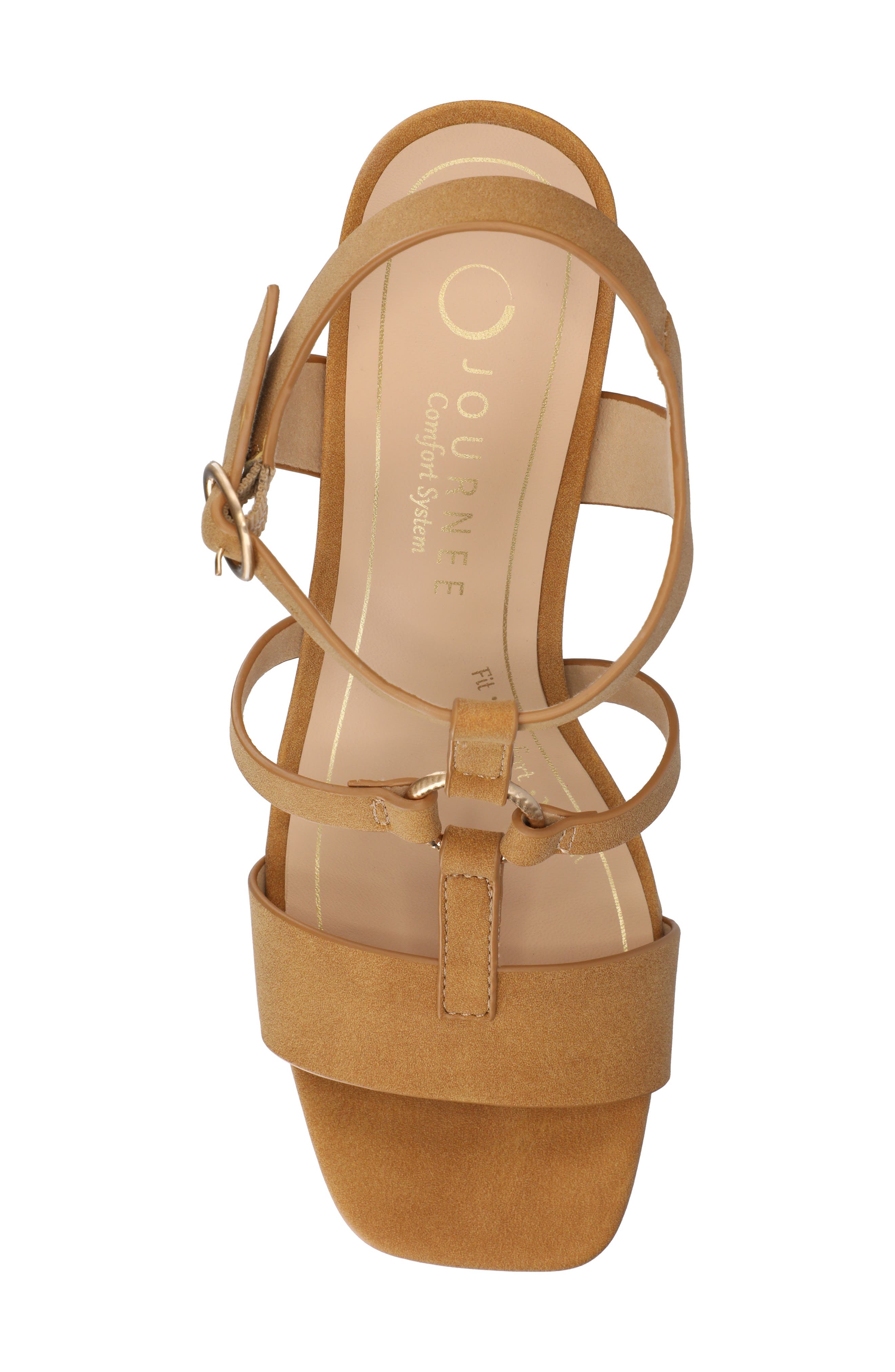 Merisol Block Heel Ankle Strap Sandal, Alternate, color, BROWN