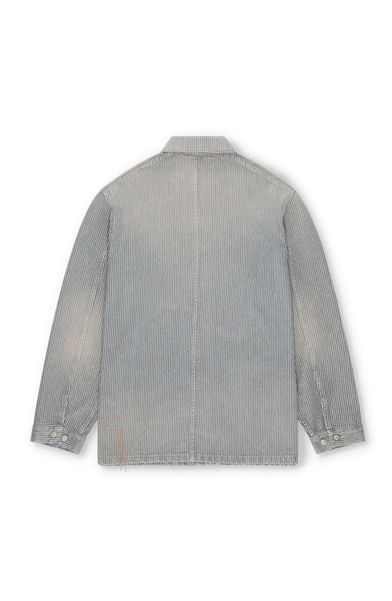 Fortela Underminer Pinstripe Denim Jacket, Alternate, color, Pale Blue