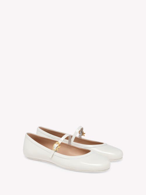 Shop Gianvito Rossi Carla Ballerina In White