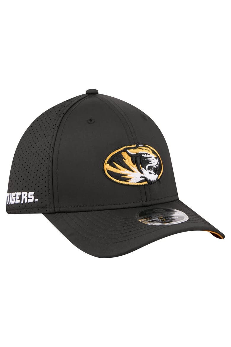 Men's New Era  Black Missouri Tigers 39THIRTY M-Crown Flex Fit Hat, Main, color, Black