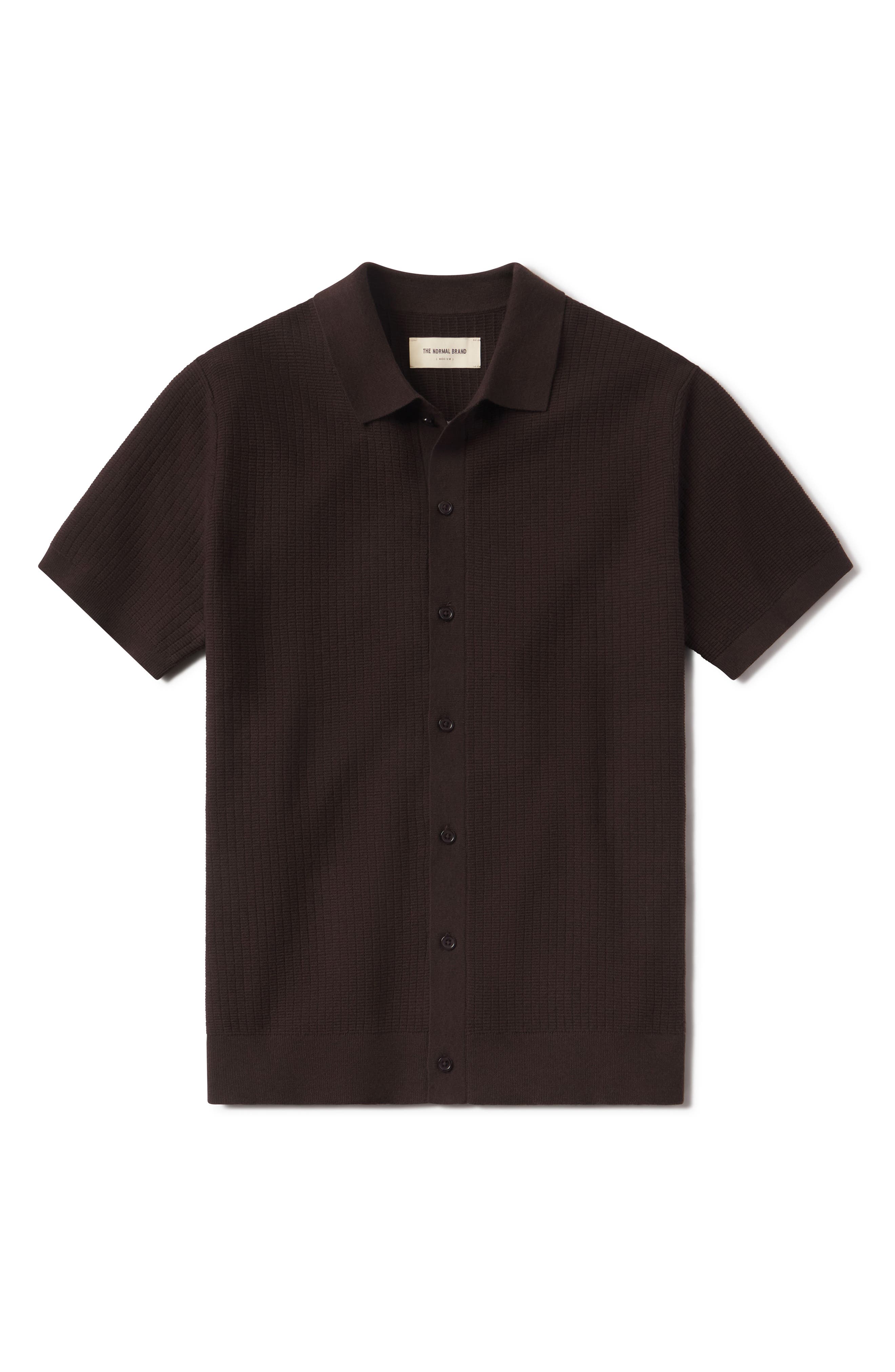 The Normal Brand BreezeKnit Short Sleeve Button-Up Shirt — фото 5