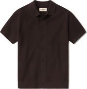 The Normal Brand BreezeKnit Short Sleeve Button-Up Shirt