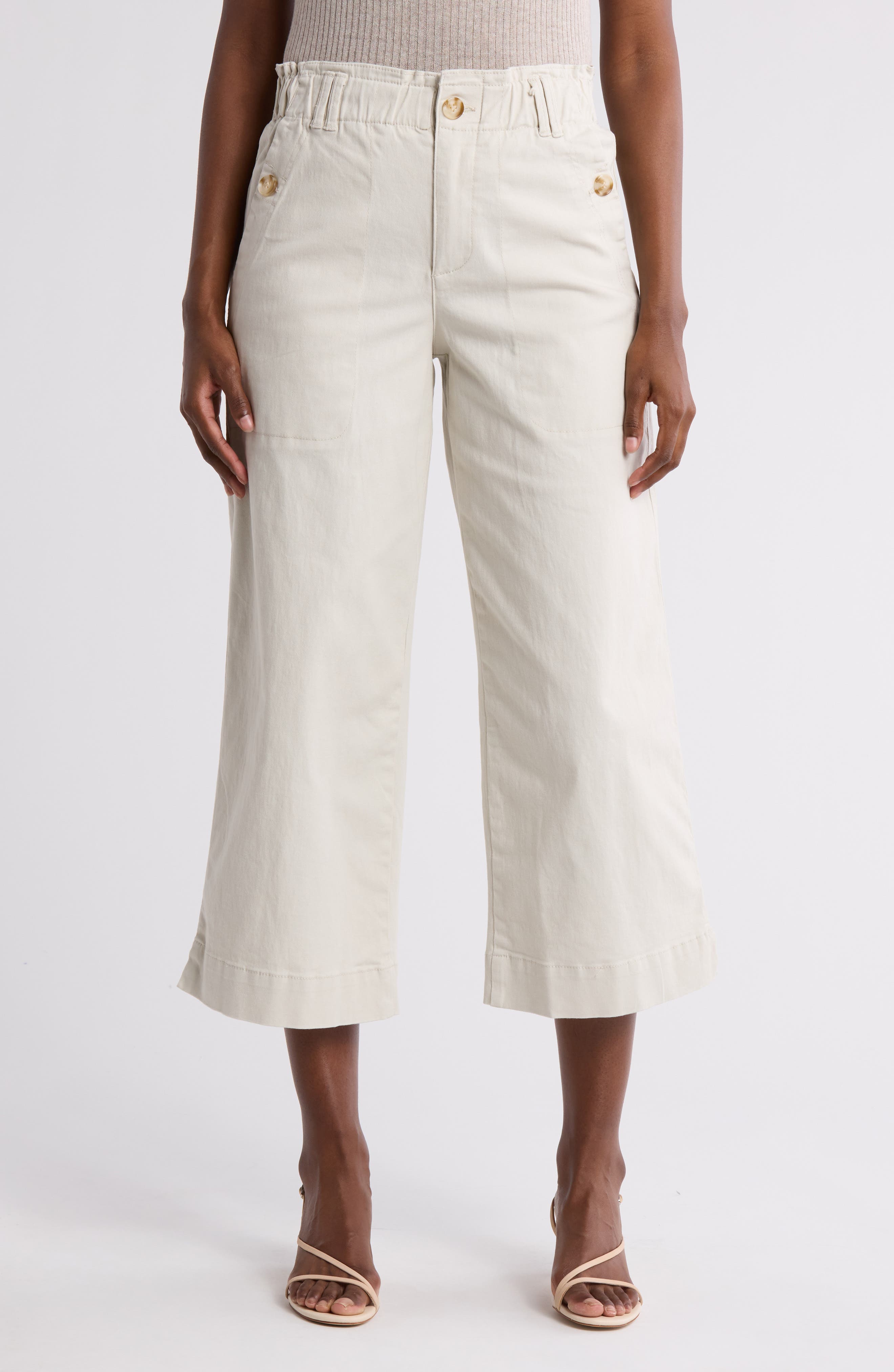 Democracy Wide Leg Ankle Crop Pants