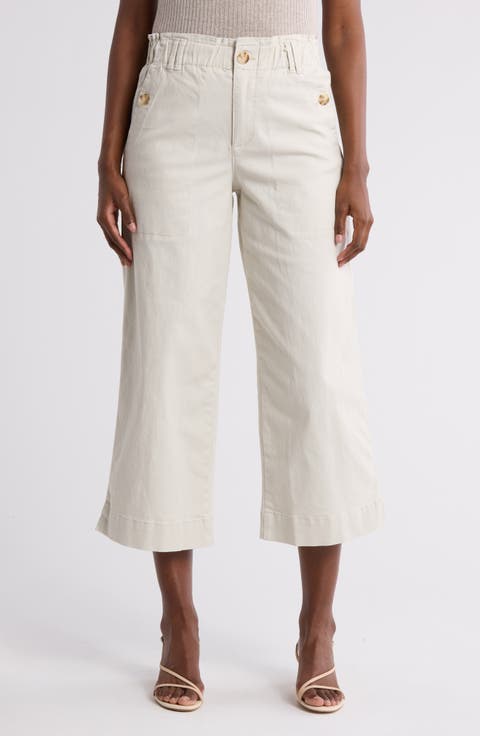 Wide Leg Ankle Crop Pants
