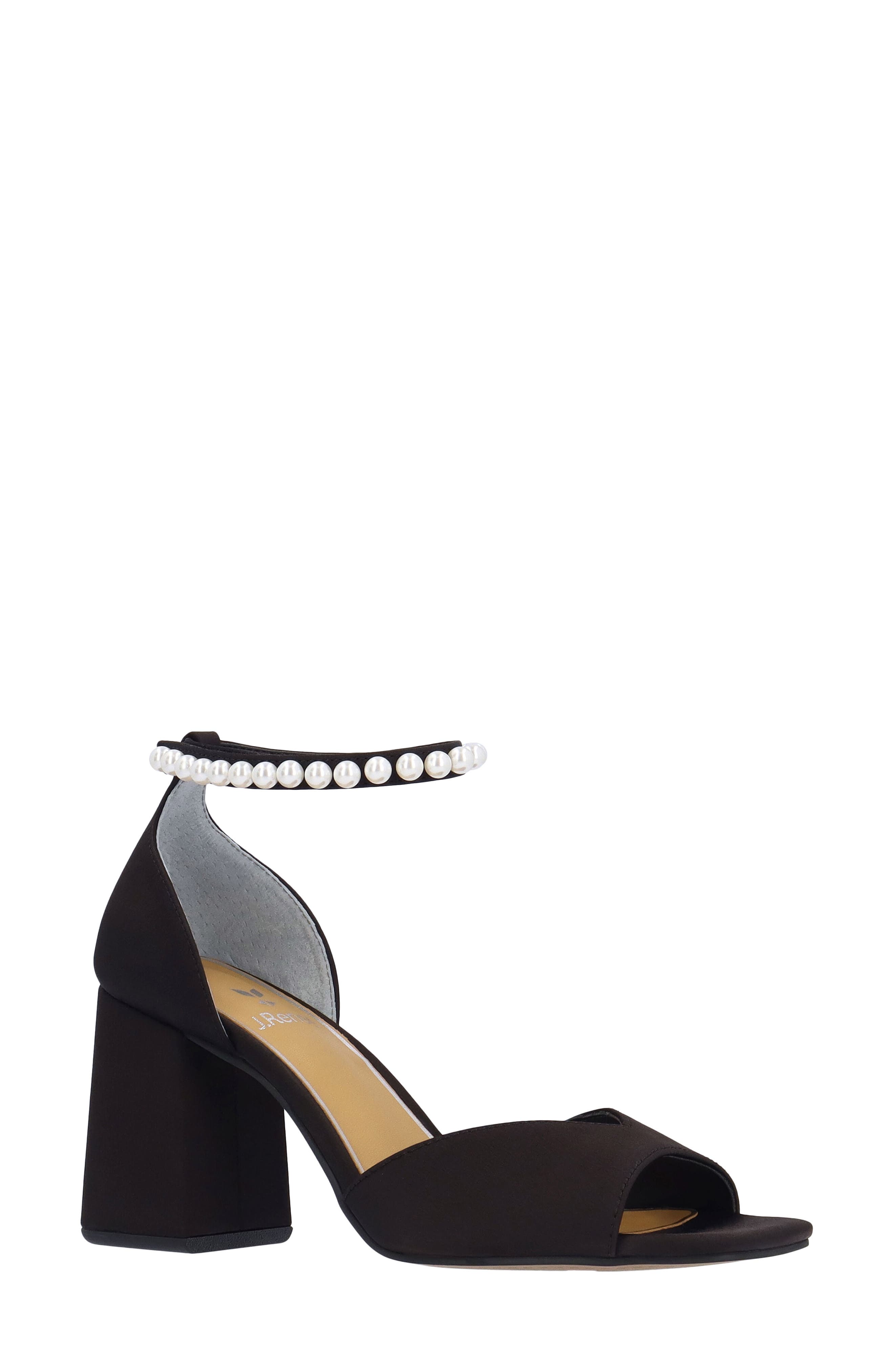 J. Reneé Nerida Ankle Strap Sandal, Main, color, Black