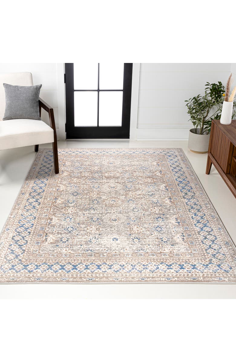 JONATHAN Y Goa Floral Medallion Traditional Area Rug, Alternate, color, Gray/Blue