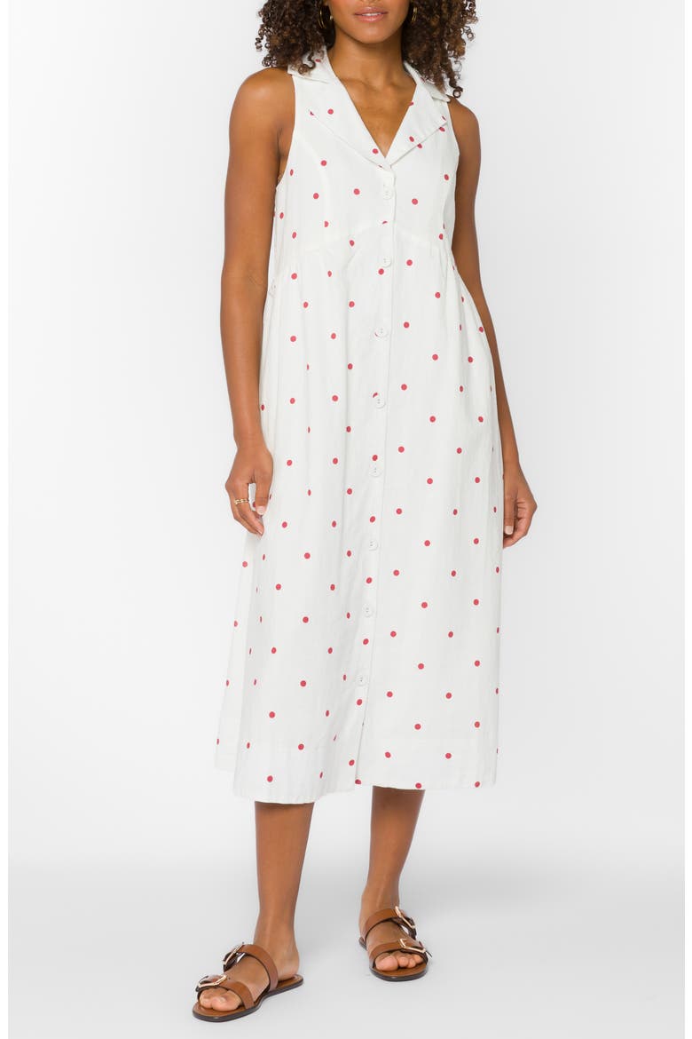 Ceri Sleeveless Shirtdress, Main, color, CARDINAL DOT