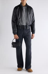 Acne Studios Lokot Leather Bomber Jacket