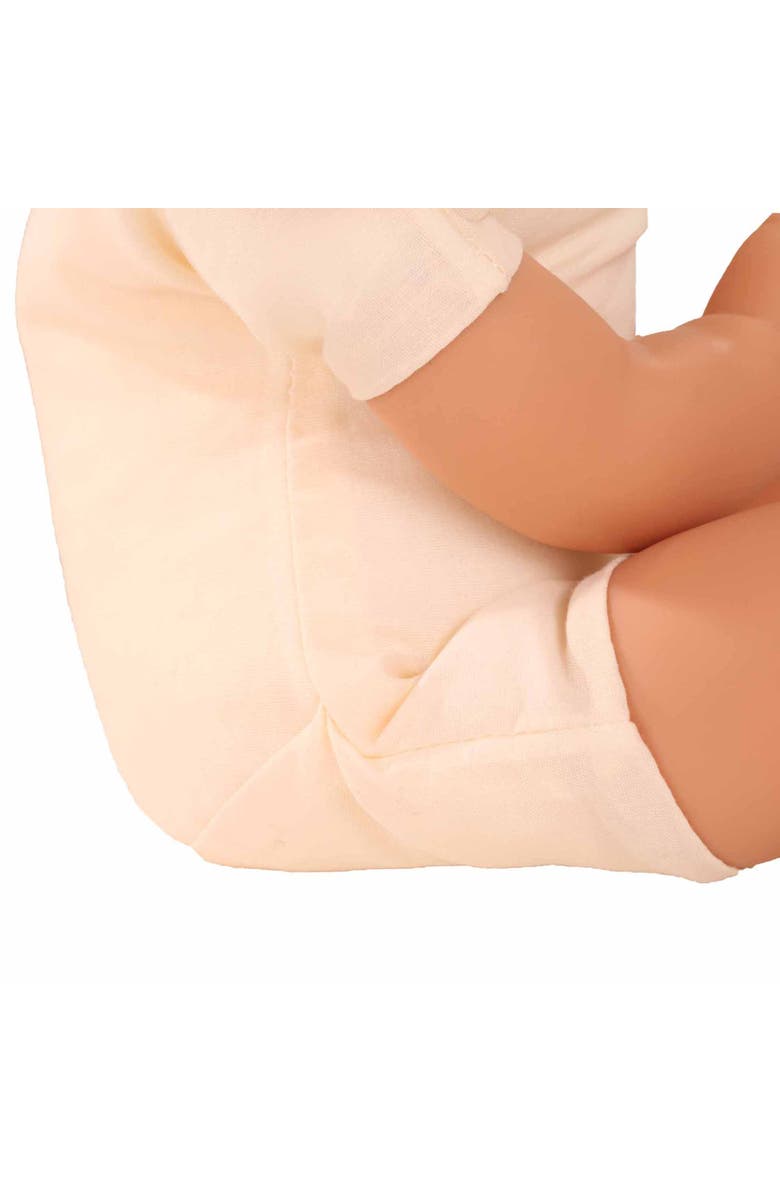 Gotz Muffin Soft Mood Bald Baby Doll with Blue Sleeping Eyes, Ages 18+ Months, Alternate, color, Pink