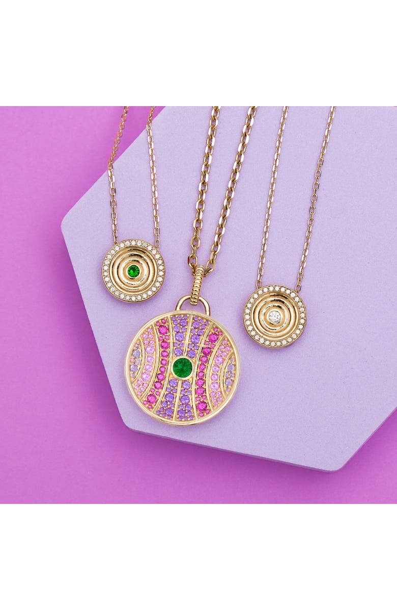 Campbell + Charlotte Revel Large Dimensional Pendant, Alternate, color, Tsavorite, Amethyst, Garnet