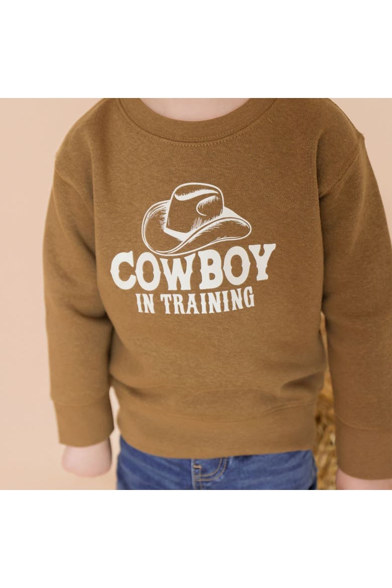 Cowboy In Training Western Sweatshirt, Alternate, color, Mocha