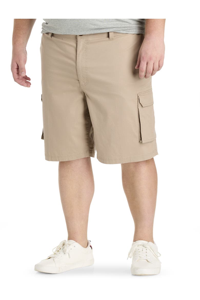 Big & Tall Stretch Ripstop Cargo Shorts, Main, color, KHAKI