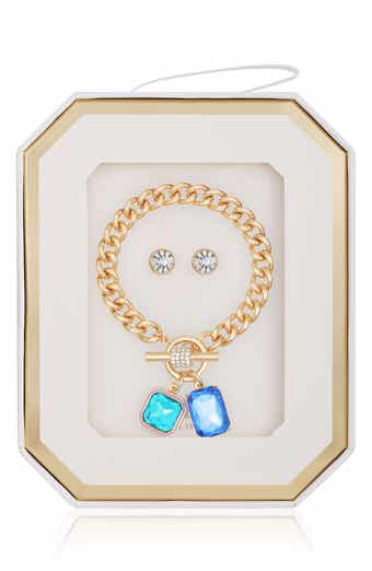 GUESS Toggle Bracelet & Stud Earrings Set