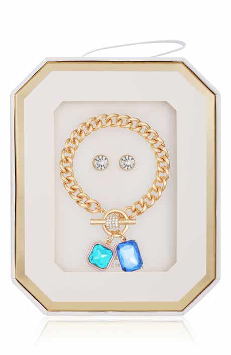 GUESS Toggle Bracelet & Stud Earrings Set