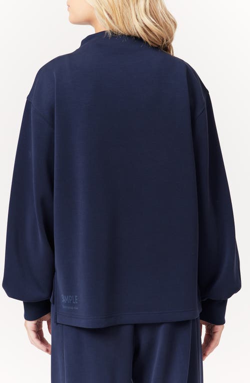 Scotch & Soda Funnel Neck Sweatshirt In Blue